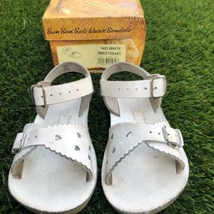 Sun-San Saltwater Sandals “Sweetheart” White sz 9
